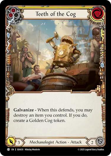Teeth of the Cog (Yellow) [SEA031] (High Seas)  Rainbow Foil | Good Games Modbury