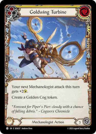 Goldwing Turbine (Yellow) [SEA037] (High Seas)  Rainbow Foil | Good Games Modbury