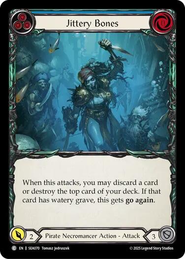 Jittery Bones (Blue) [SEA070] (High Seas)  Rainbow Foil | Good Games Modbury