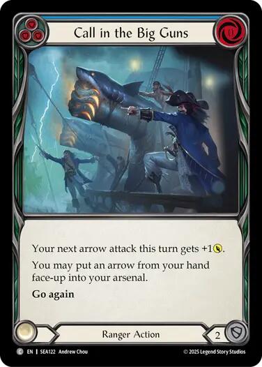 Call in the Big Guns (Blue) [SEA122] (High Seas)  Rainbow Foil | Good Games Modbury