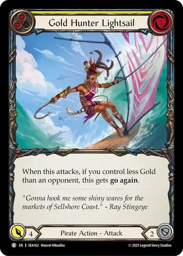 Gold Hunter Lightsail [SEA162] (High Seas)  Rainbow Foil | Good Games Modbury