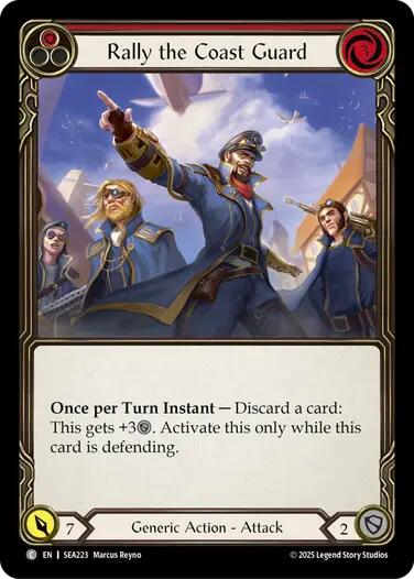 Rally the Coast Guard (Red) [SEA223] (High Seas)  Rainbow Foil | Good Games Modbury