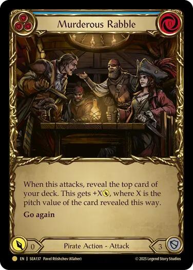 Murderous Rabble (Treasure) [SEA137] (High Seas)  Cold Foil | Good Games Modbury