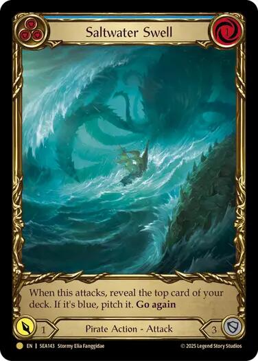Saltwater Swell (Blue) (Treasure) [SEA142] (High Seas)  Cold Foil | Good Games Modbury