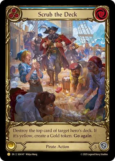 Scrub the Deck (Treasure) [SEA147] (High Seas)  Cold Foil | Good Games Modbury