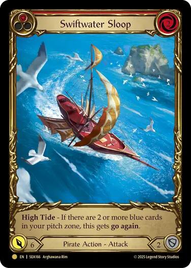 Swiftwater Sloop (Red) (Treasure) [SEA166] (High Seas)  Cold Foil | Good Games Modbury