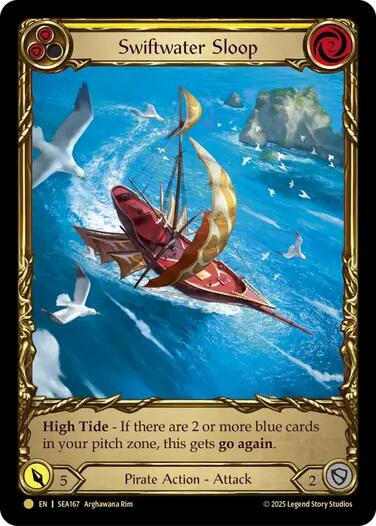 Swiftwater Sloop (Yellow) (Treasure) [SEA167] (High Seas)  Cold Foil | Good Games Modbury