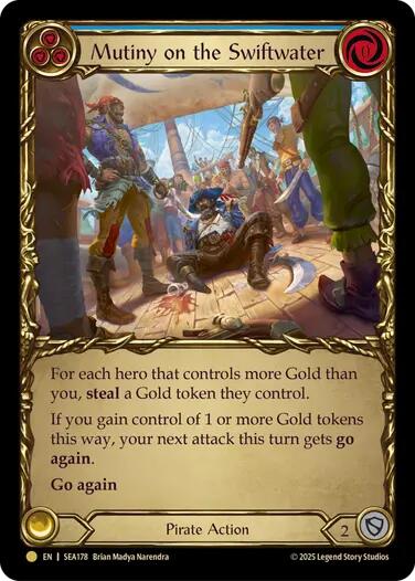 Mutiny on the Swiftwater (Treasure) [SEA178] (High Seas)  Cold Foil | Good Games Modbury
