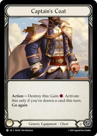 Captain's Coat (Treasure) [SEA181] (High Seas)  Cold Foil | Good Games Modbury
