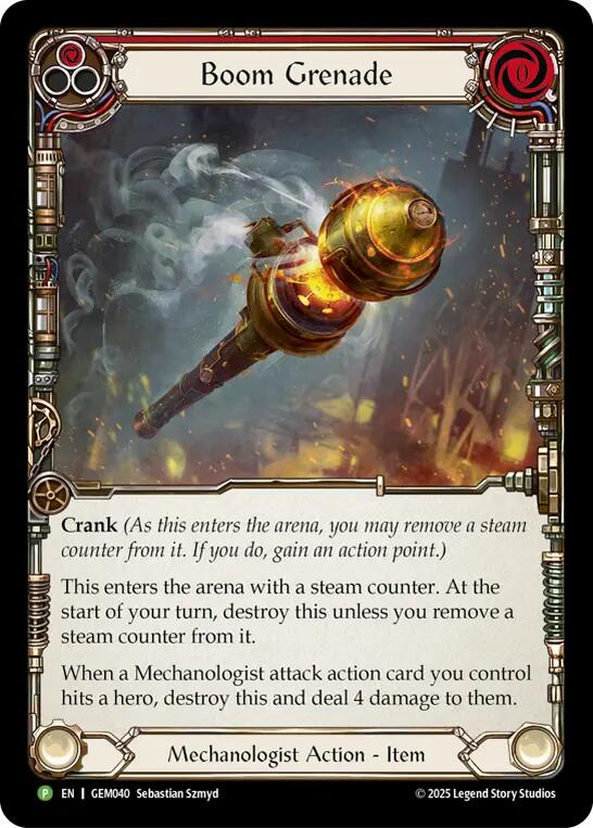 Boom Grenade (Red) [GEM040] (GEM Pack 2)  Cold Foil | Good Games Modbury