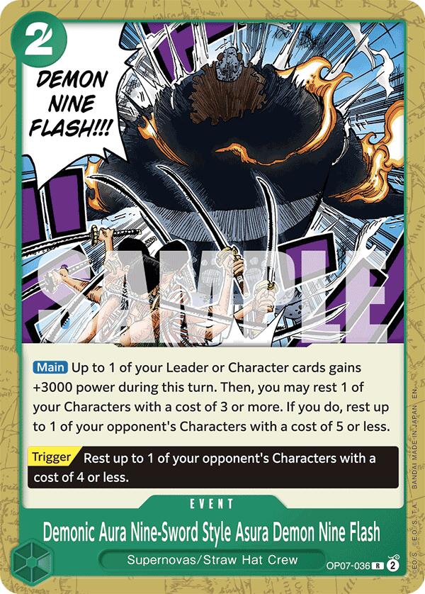 Demonic Aura Nine-Sword Style Asura Demon Nine Flash (Reprint) [Starter Deck: GREEN Jewelry Bonney] | Good Games Modbury