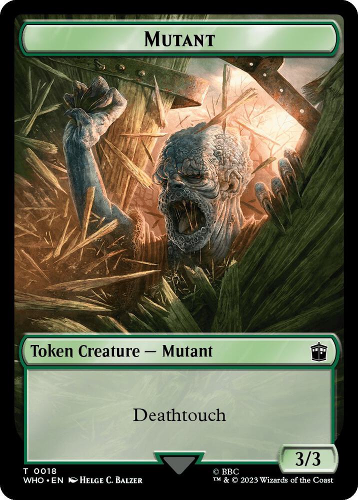Mutant Alien Insect Double Sided Token 18 // 19 (Universes Beyond: Doctor Who)  | Good Games Modbury