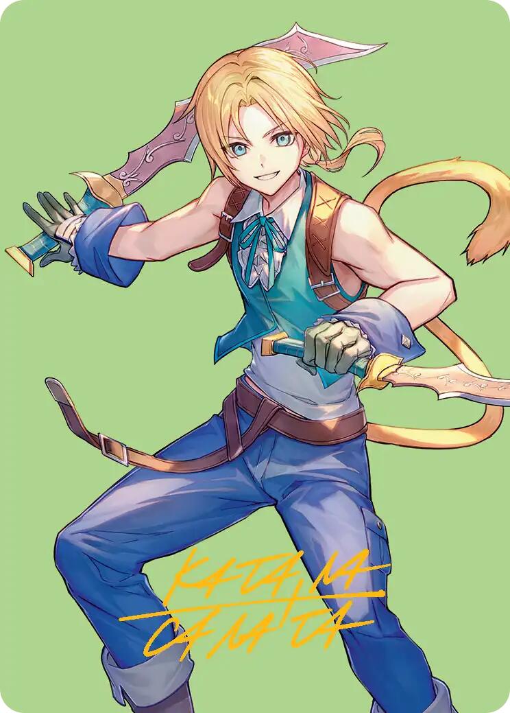Zidane, Tantalus Thief Art Card (Gold-Stamped Signature) [FINAL FANTASY Art Series] | Good Games Modbury