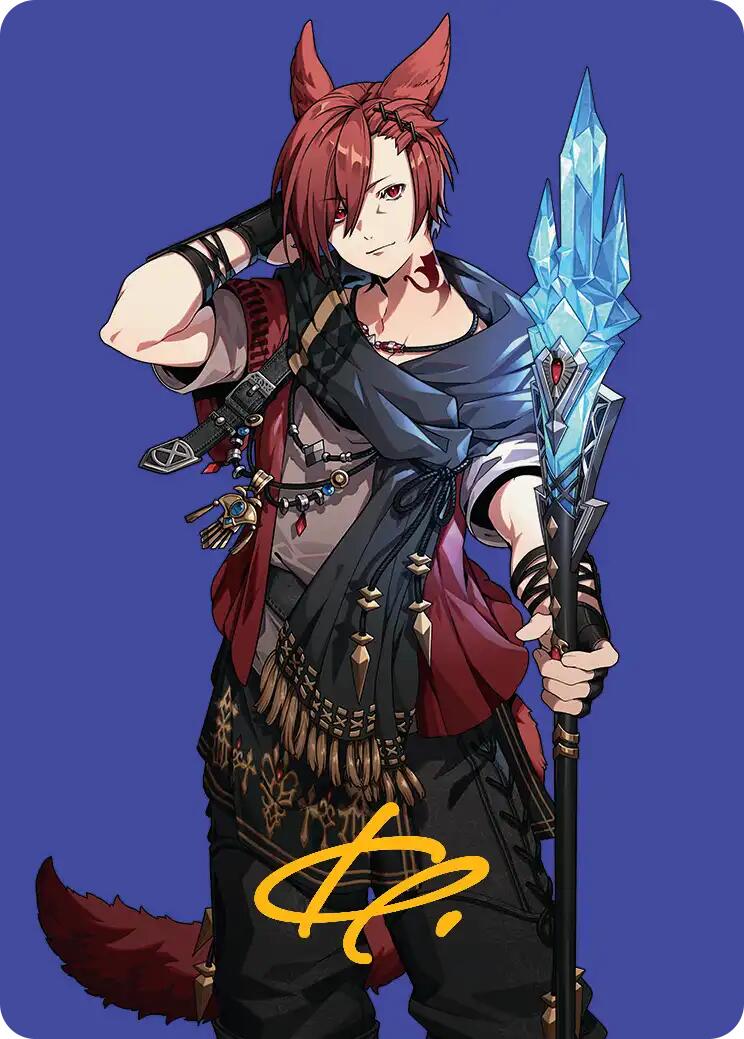 G'raha Tia, Scion Reborn Art Card (51) (Gold-Stamped Signature) [FINAL FANTASY Art Series] | Good Games Modbury