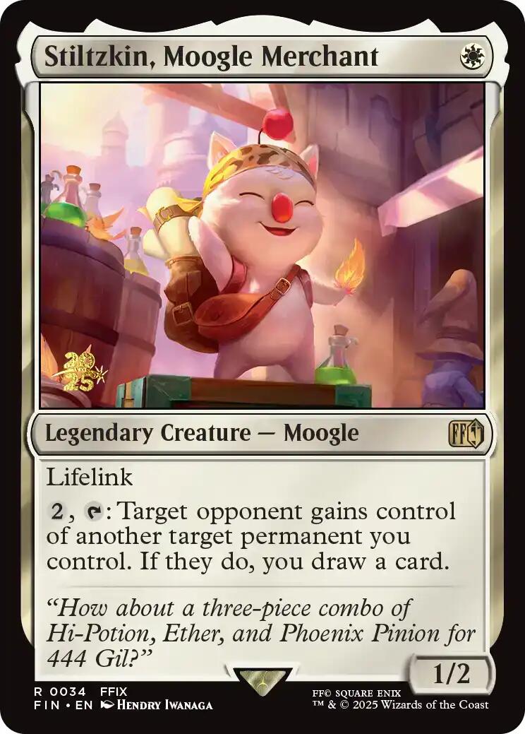 Stiltzkin, Moogle Merchant [FINAL FANTASY Prerelease Promo] | Good Games Modbury