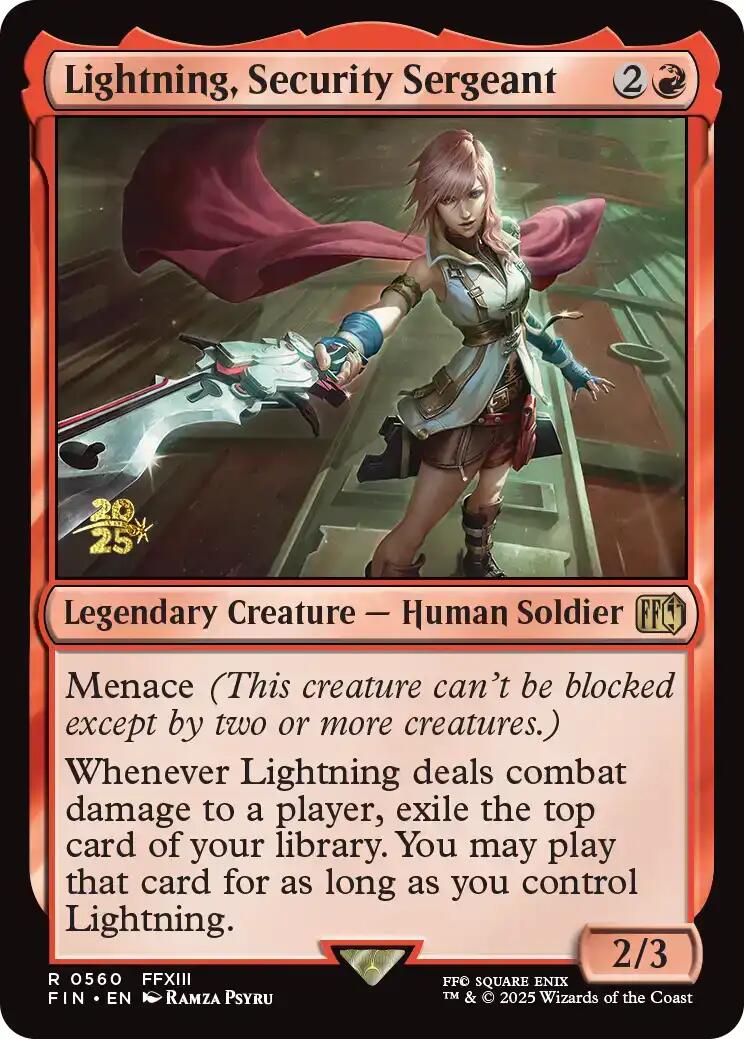 Lightning, Security Sergeant [FINAL FANTASY Prerelease Promo] | Good Games Modbury