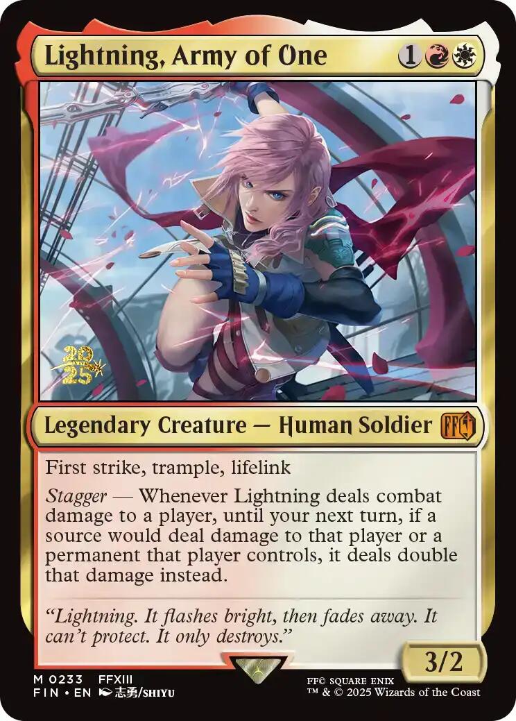 Lightning, Army of One [FINAL FANTASY Prerelease Promo] | Good Games Modbury