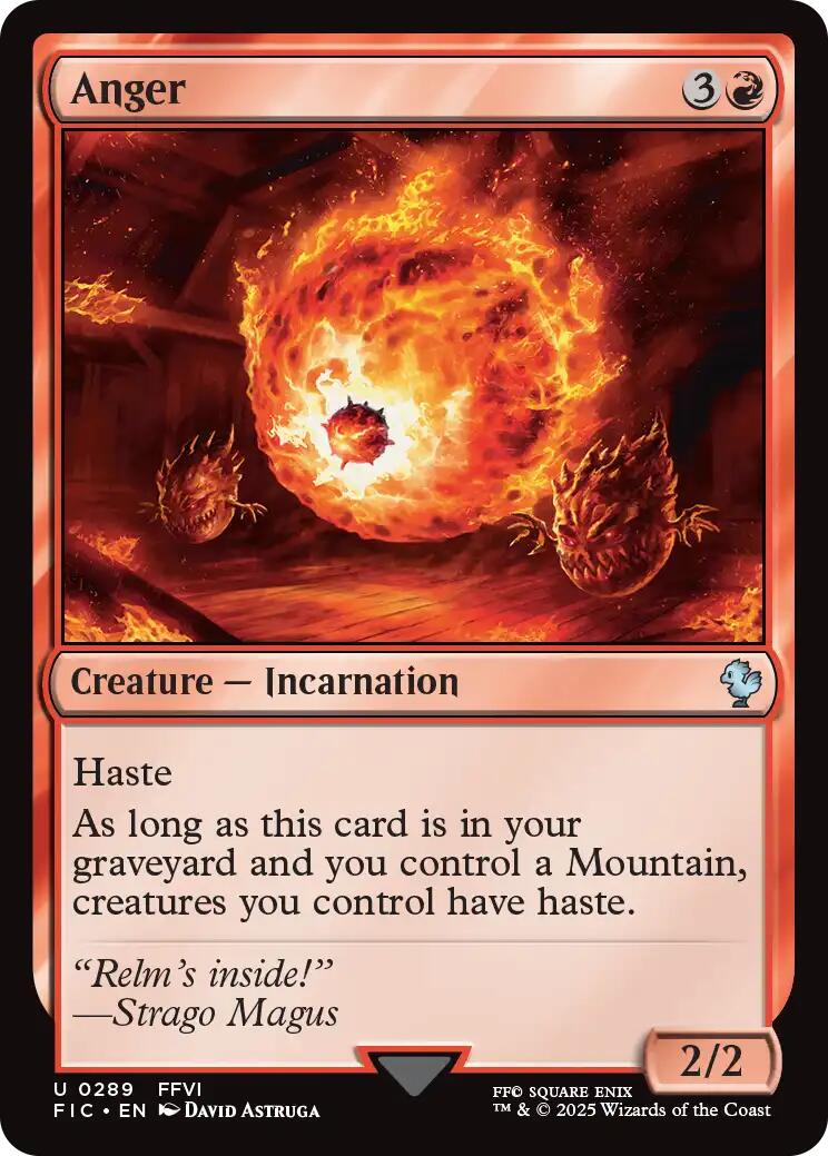 Anger (Surge Foil) [FINAL FANTASY Commander] | Good Games Modbury