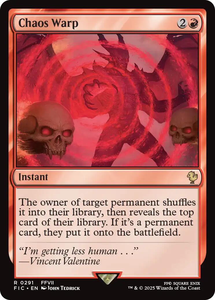 Chaos Warp (Surge Foil) [FINAL FANTASY Commander] | Good Games Modbury