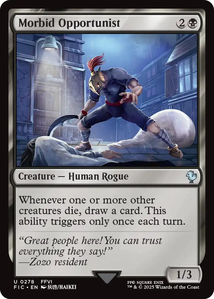 Morbid Opportunist (Surge Foil) [FINAL FANTASY Commander] | Good Games Modbury