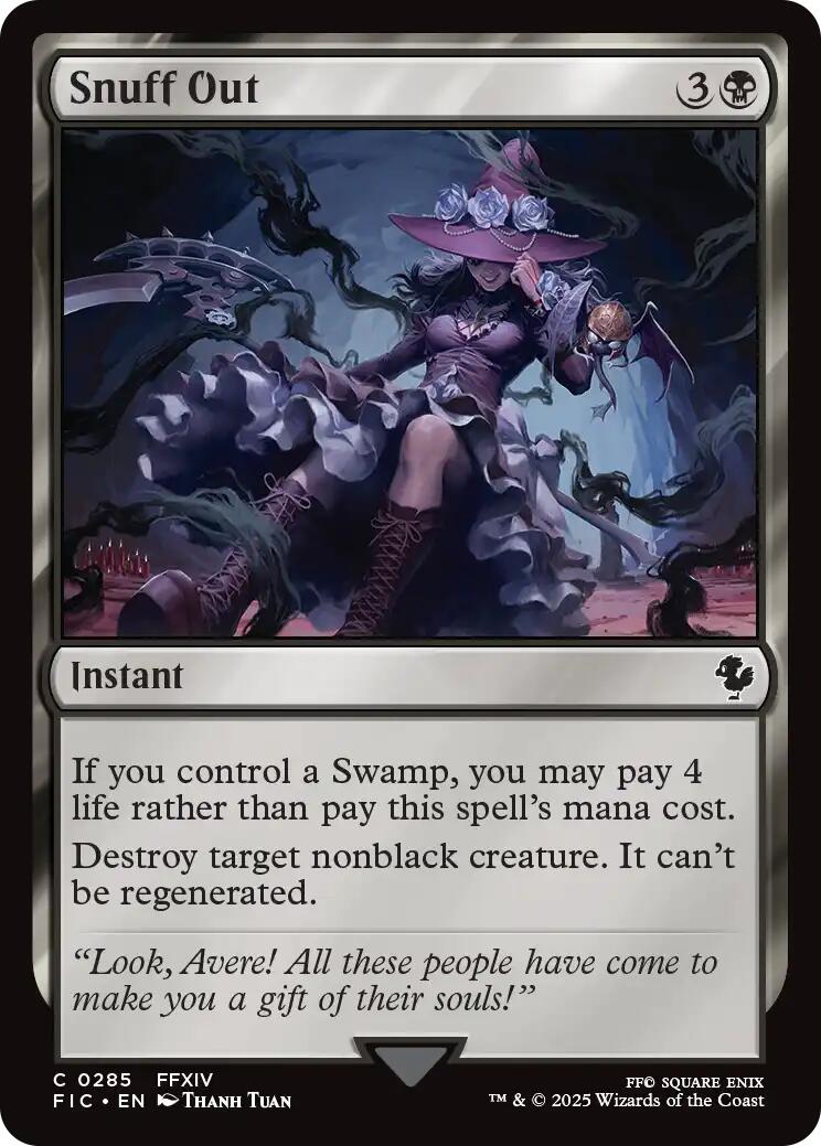 Snuff Out (Surge Foil) [FINAL FANTASY Commander] | Good Games Modbury