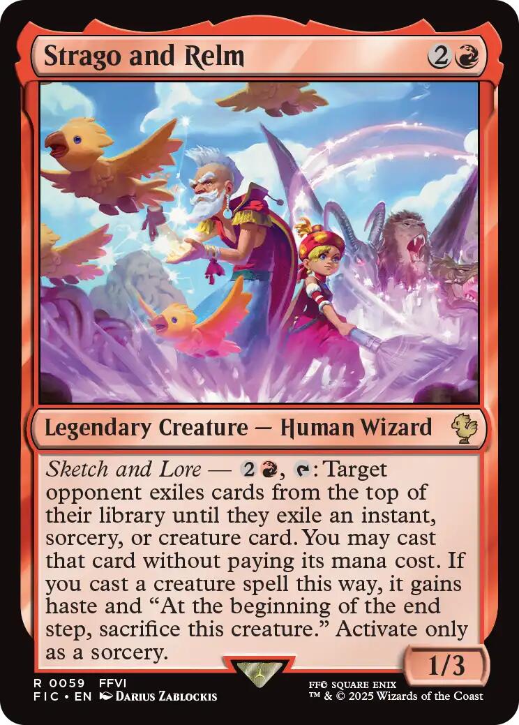 Strago and Relm (Surge Foil) [FINAL FANTASY Commander] | Good Games Modbury