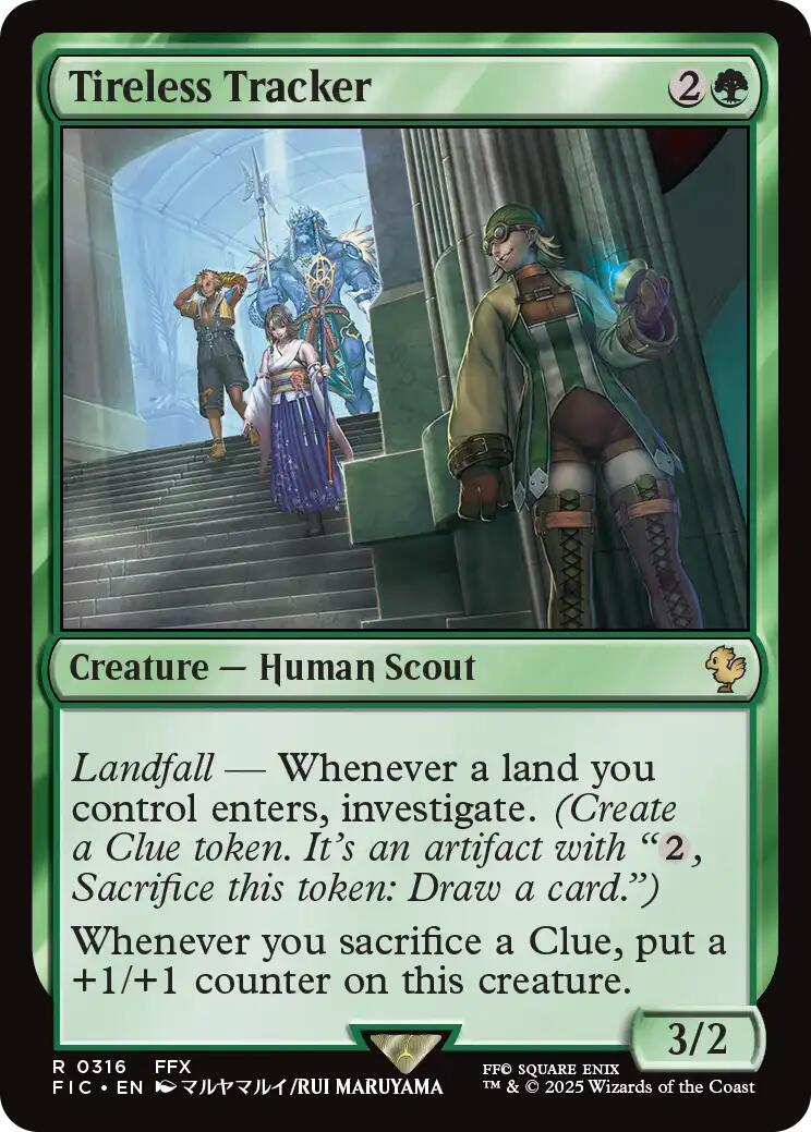 Tireless Tracker (Surge Foil) [FINAL FANTASY Commander] | Good Games Modbury