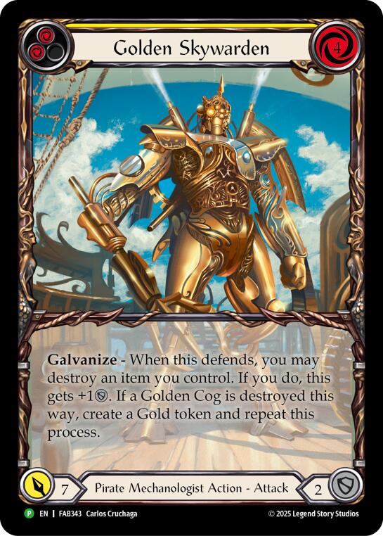Golden Skywarden [FAB343] (Promo)  Rainbow Foil | Good Games Modbury