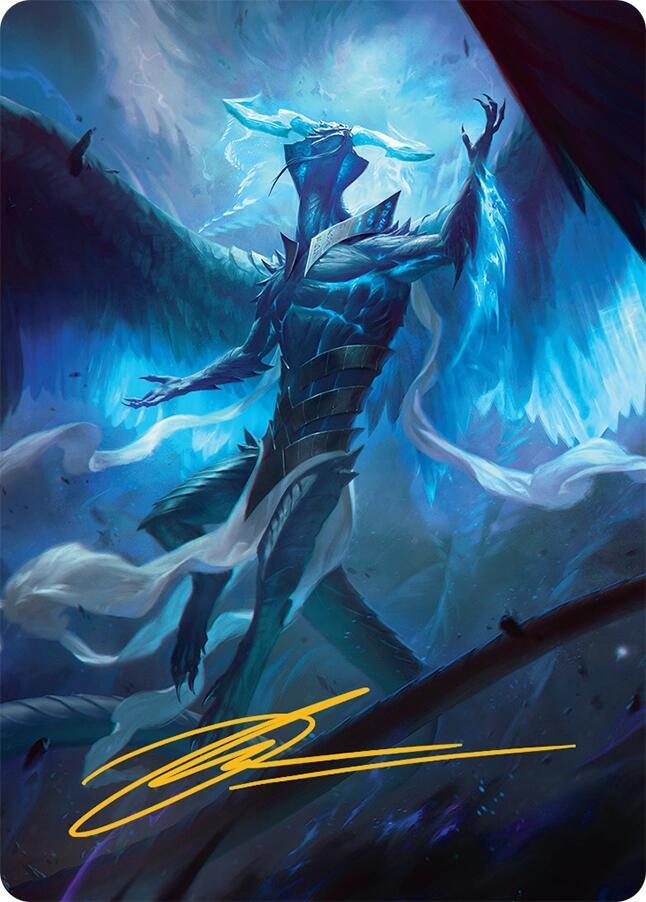 Ugin Eye of the Storms Art Card 1 54 Gold Stamped Signature 1 (Art Series: Tarkir: Dragonstorm)  | Good Games Modbury