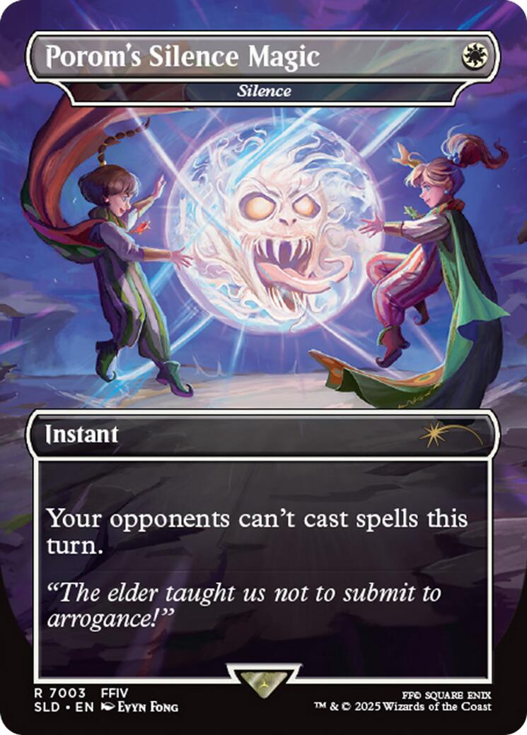 Porom's Silence Magic - Silence (Rainbow Foil) [Secret Lair Drop Series] | Good Games Modbury