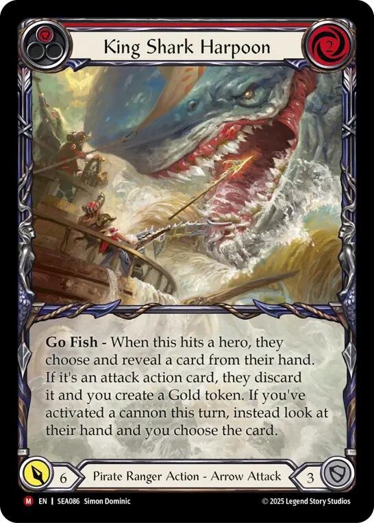 King Shark Harpoon (Extended Art) [SEA086] (High Seas)  Rainbow Foil | Good Games Modbury