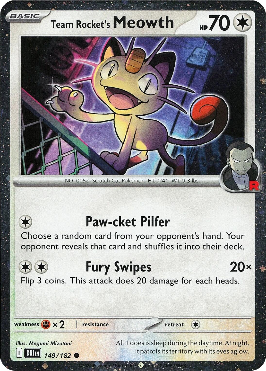 Team Rocket's Meowth (149/182) (Cosmos Holo) [Miscellaneous Cards] | Good Games Modbury