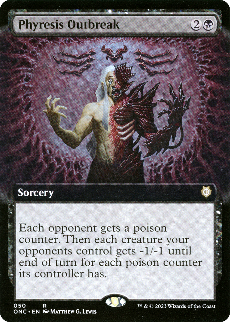 Phyresis Outbreak (Extended Art) [Phyrexia: All Will Be One Commander] | Good Games Modbury