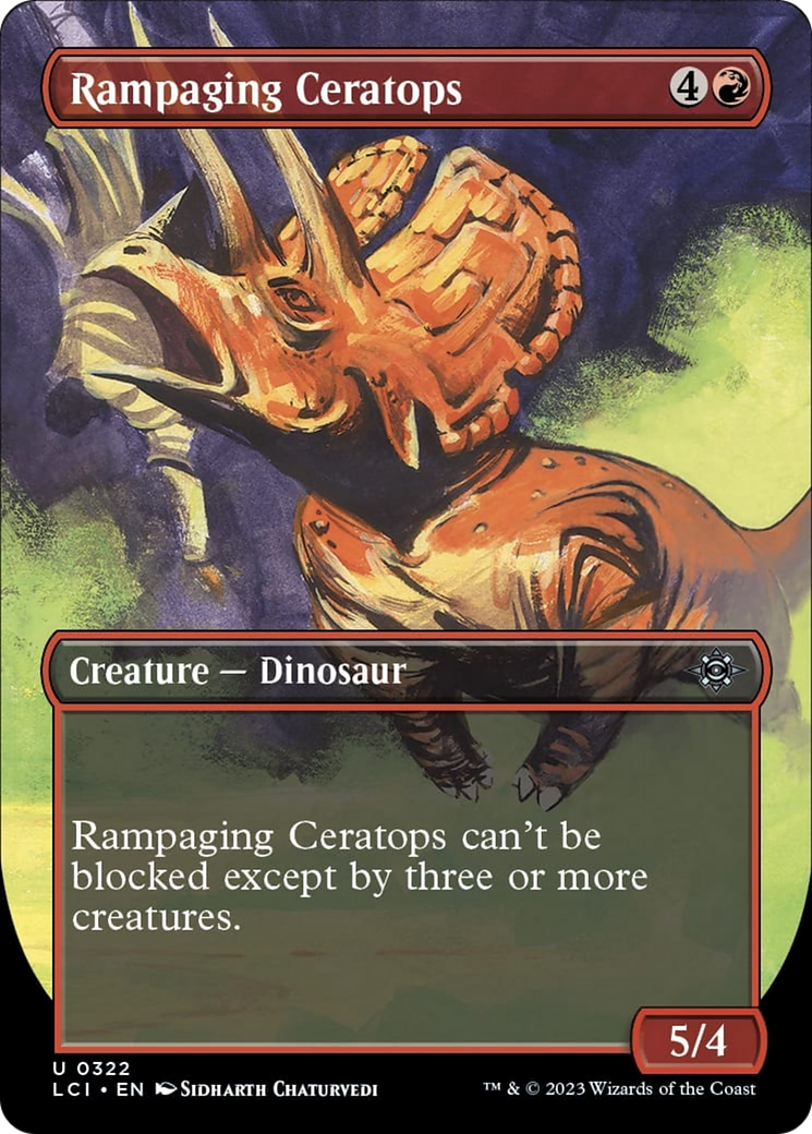 Rampaging Ceratops (Borderless) [The Lost Caverns of Ixalan] | Good Games Modbury