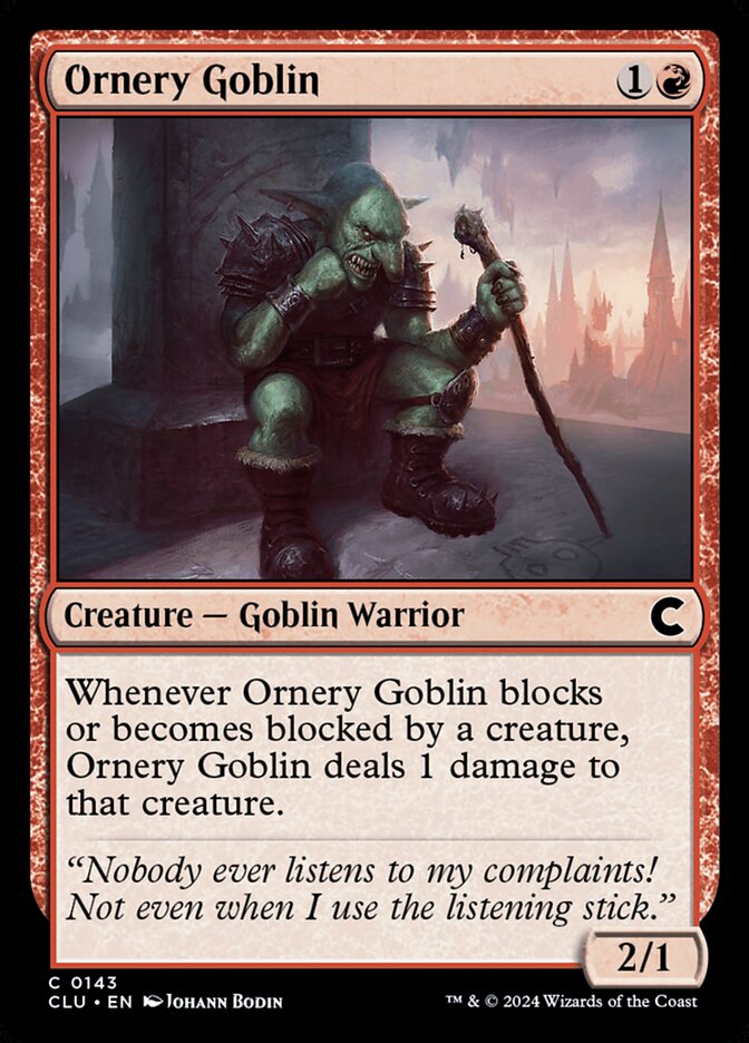Ornery Goblin 143/284 (Ravnica: Clue Edition)  | Good Games Modbury
