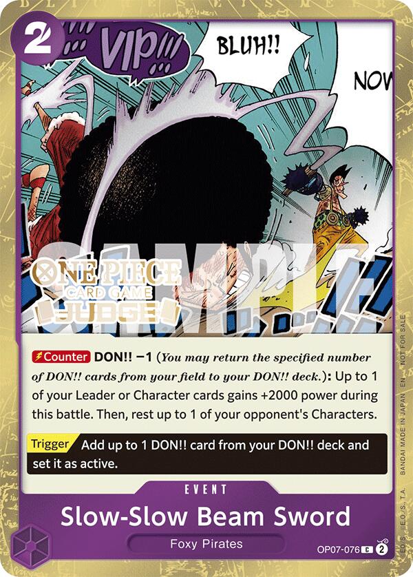 Slow-Slow Beam Sword (Judge Pack Vol. 6) [One Piece Promotion Cards] | Good Games Modbury