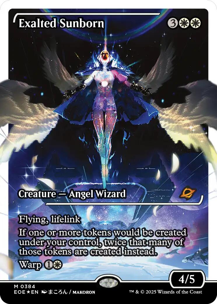 Exalted Sunborn (Showcase) (Fracture Foil) [Edge of Eternities] | Good Games Modbury