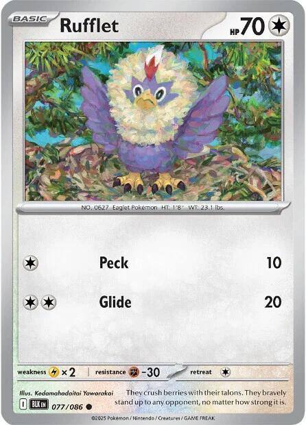Rufflet (077/086) [Scarlet & Violet: Black Bolt] | Good Games Modbury