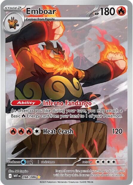 Emboar (098/086) [Scarlet & Violet: White Flare] | Good Games Modbury