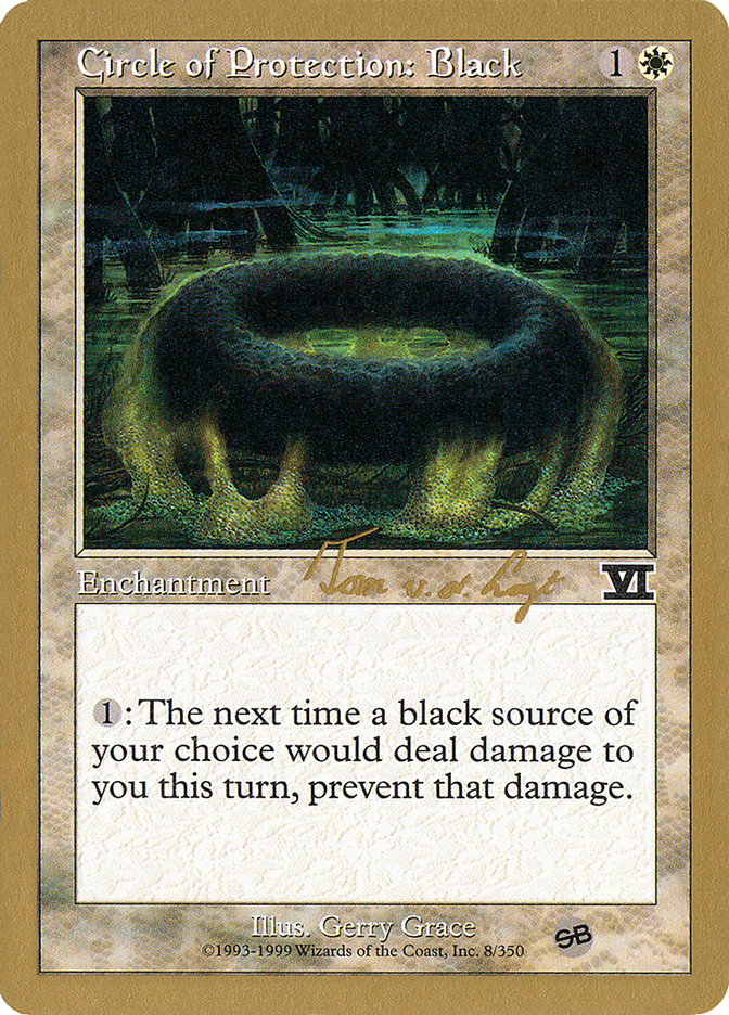 Circle of Protection: Black (Tom van de Logt) (SB) [World Championship Decks 2000] | Good Games Modbury