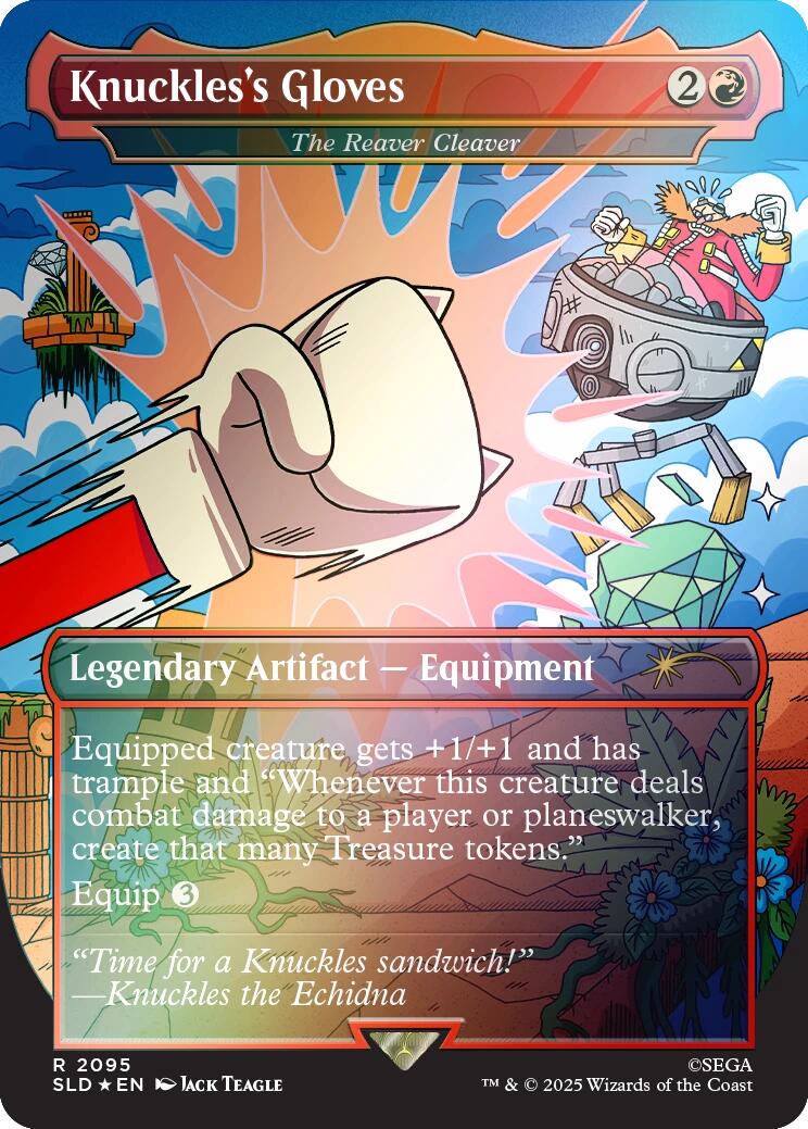 Knuckles's Gloves - The Reaver Cleaver (Rainbow Foil) [Secret Lair Drop Series] | Good Games Modbury