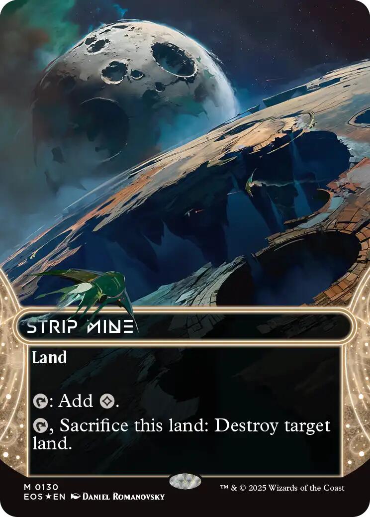 Stripe Mine (0130) (Borderless) (Galaxy Foil) [Edge of Eternities: Stellar Sights] | Good Games Modbury