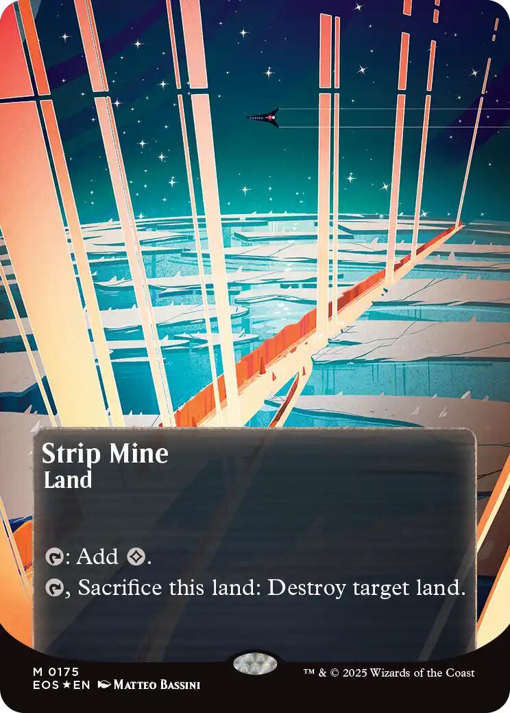 Stripe Mine (0175) (Borderless) (Galaxy Foil) [Edge of Eternities: Stellar Sights] | Good Games Modbury
