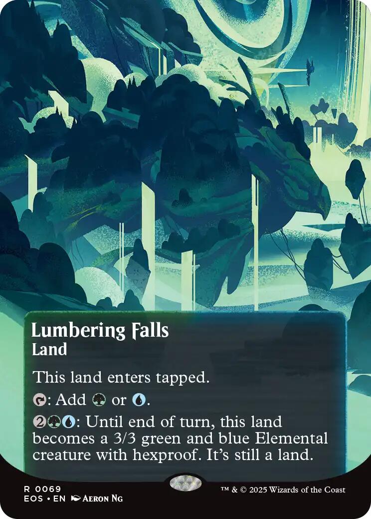 Lumbering Falls (0069) (Borderless) [Edge of Eternities: Stellar Sights] | Good Games Modbury