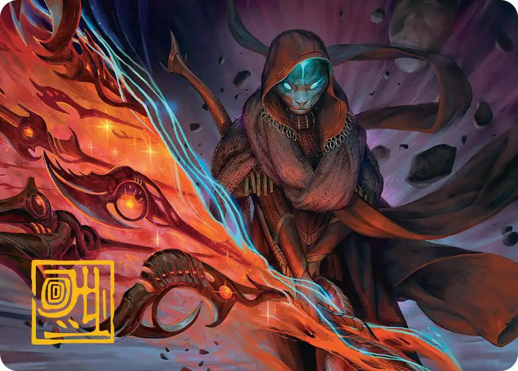 Weftstalker Ardent Art Card (Gold-Stamped Signature) [Edge of Eternities Art Series] | Good Games Modbury