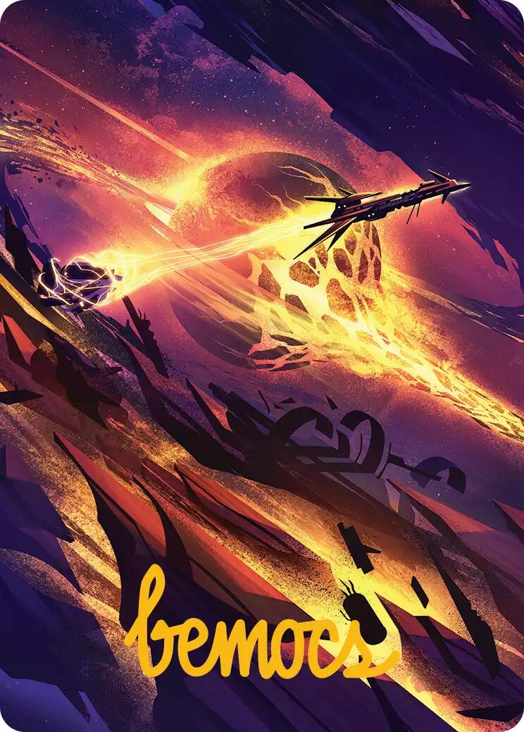 Scavenger Grounds Art Card (53/54) (Gold-Stamped Signature) [Edge of Eternities Art Series] | Good Games Modbury