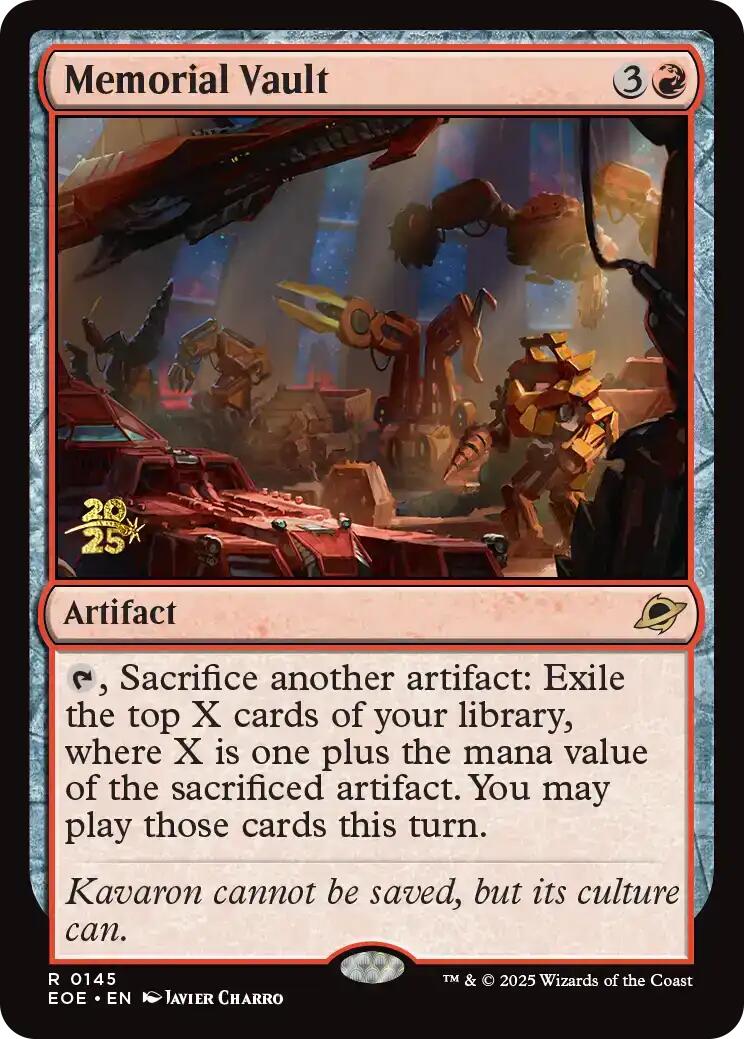 Memorial Vault [Edge of Eternities Prerelease Promos] | Good Games Modbury