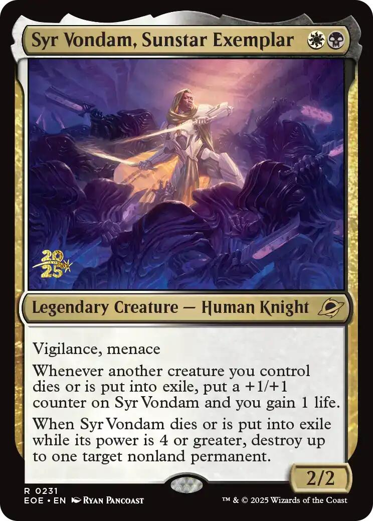 Syr Vondam, Sunstar Exemplar [Edge of Eternities Prerelease Promos] | Good Games Modbury