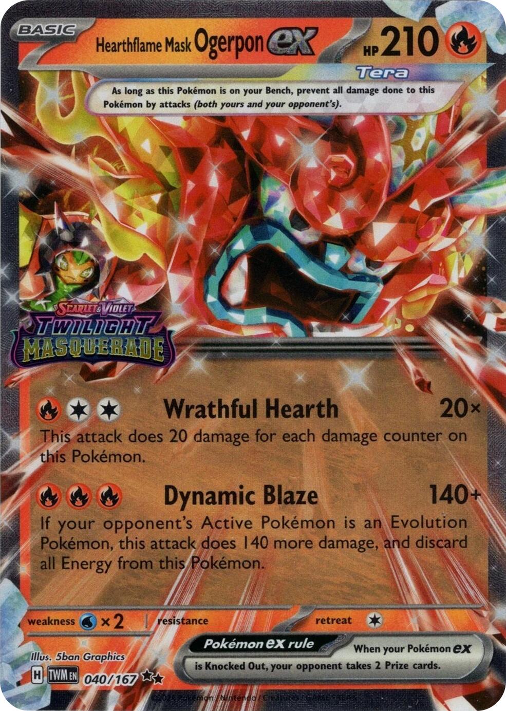 Hearthflame Mask Ogerpon ex (040/167) (Stamped) [Miscellaneous Cards] | Good Games Modbury