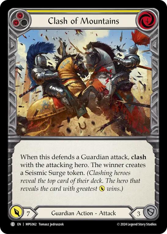 Clash of Mountains (Yellow) [MPG062] (Mastery Pack Guardian) | Good Games Modbury